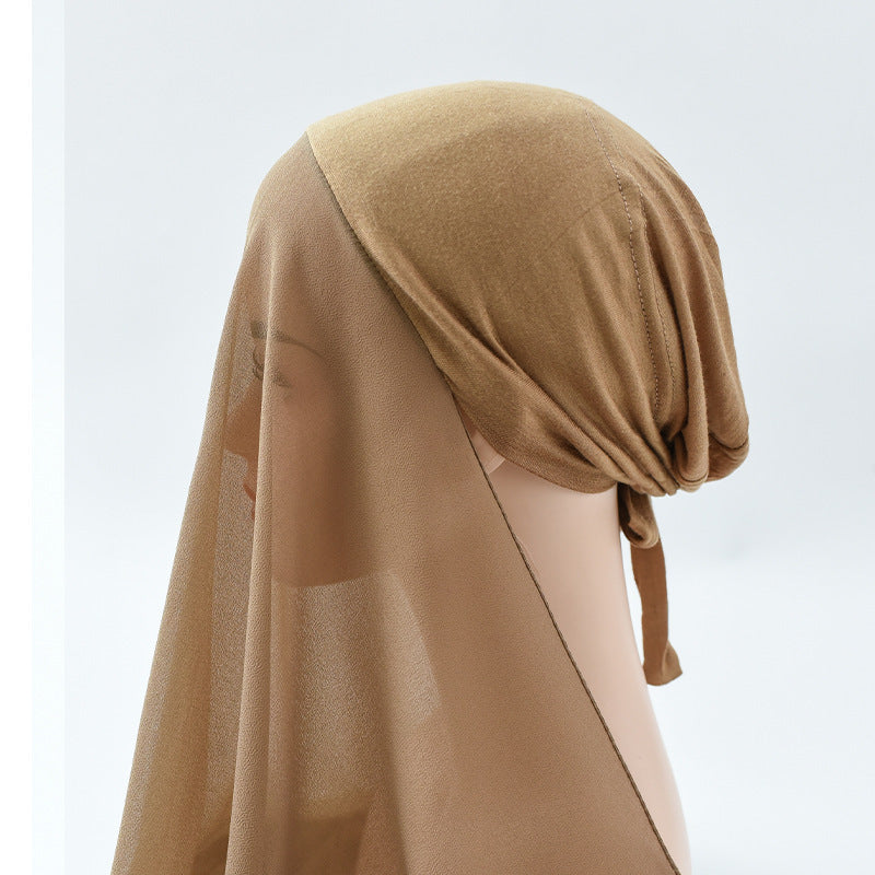 Adjustable Sunscreen Veil Hijab – Pearl Chiffon