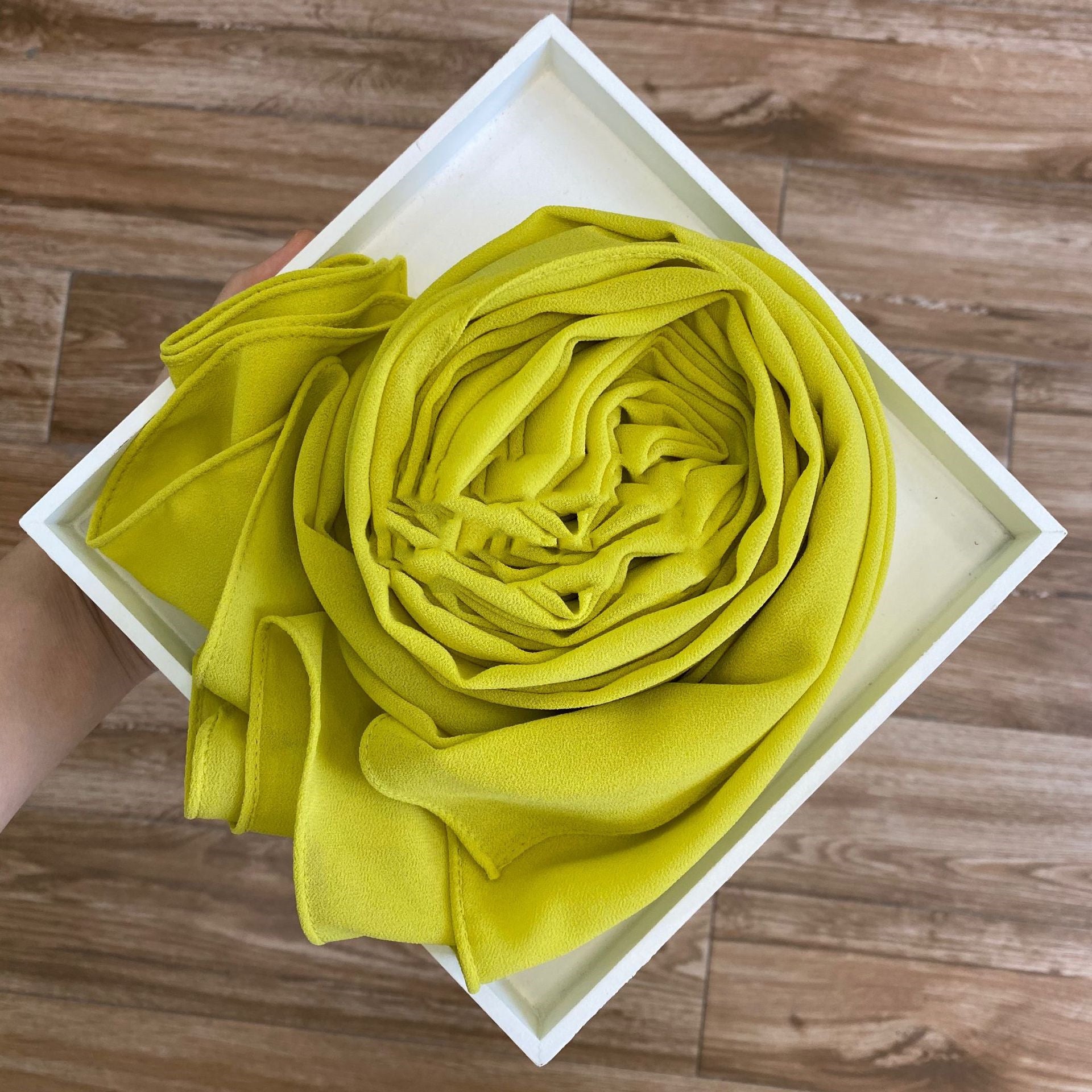 Women's Pearl Chiffon Hijab – Solid Color Scarf