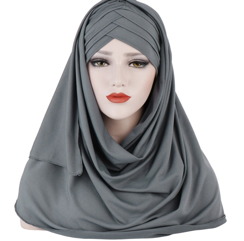 Muslim Lady Patch Hijab – Tie Dye & Curling Detail