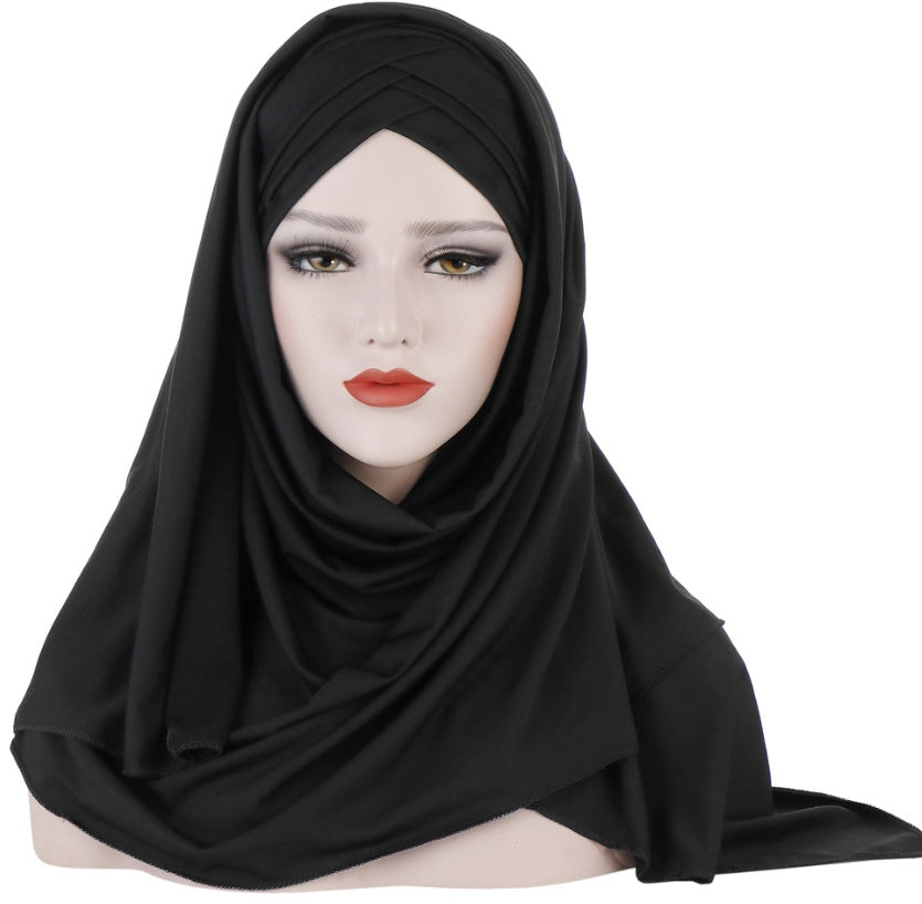 Muslim Lady Patch Hijab – Tie Dye & Curling Detail