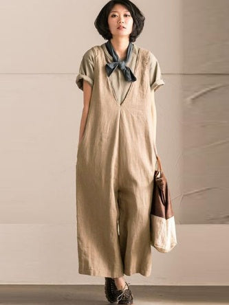 Dalis Cotton Overalls - Women's Casual Jumpsuit