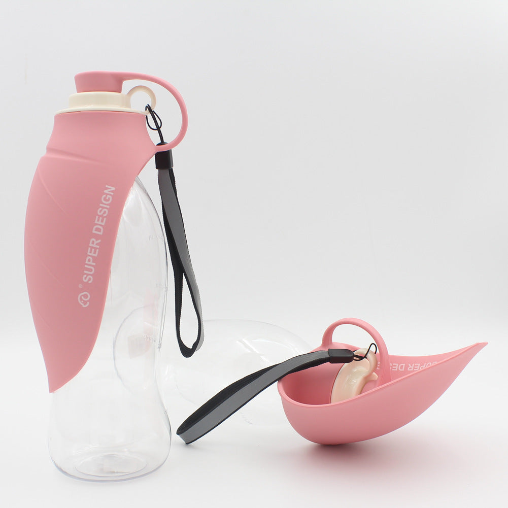 Portable Leak-Proof Pet Water Bottle with Bowl