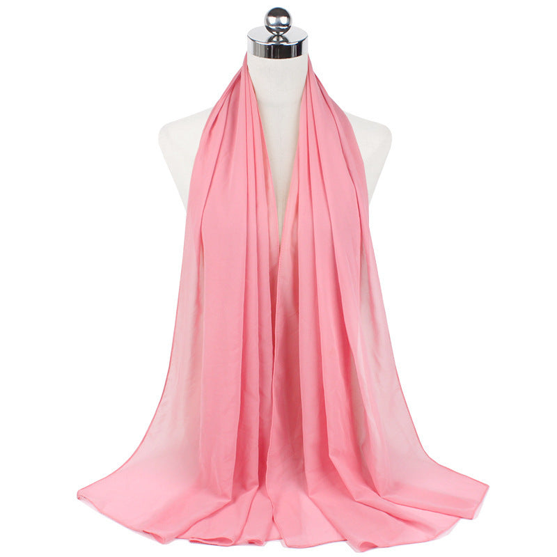 Monochrome Pearl Chiffon Hijab – Soft & Elegant