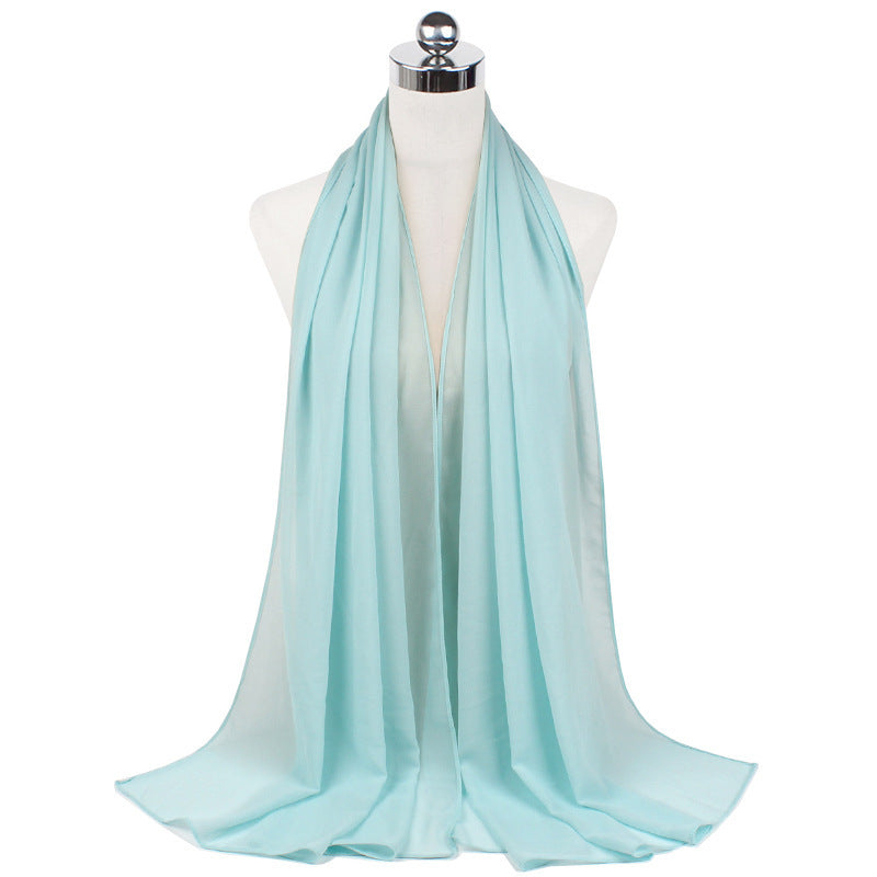 Monochrome Pearl Chiffon Hijab – Soft & Elegant