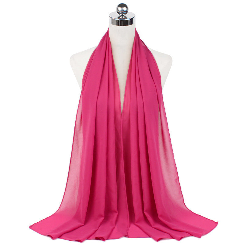 Monochrome Pearl Chiffon Hijab – Soft & Elegant