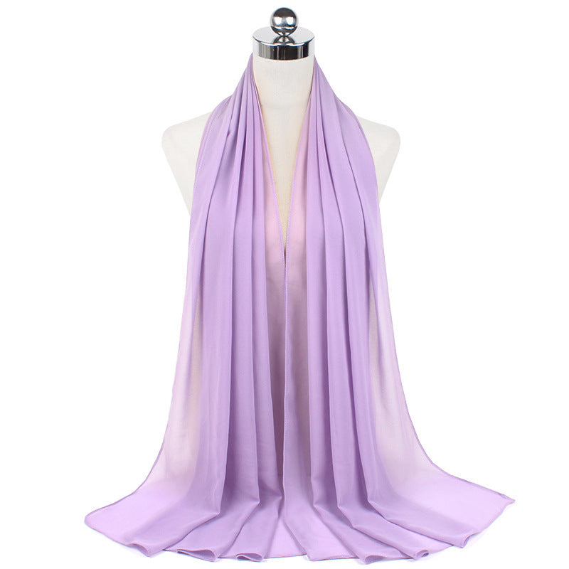 Monochrome Pearl Chiffon Hijab – Soft & Elegant
