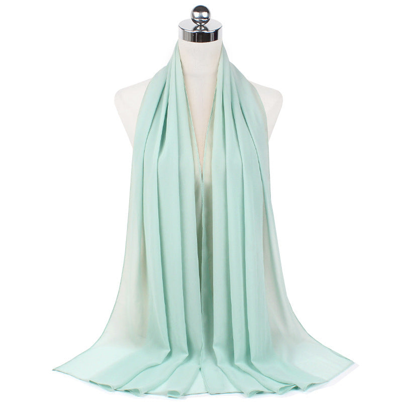 Monochrome Pearl Chiffon Hijab – Soft & Elegant