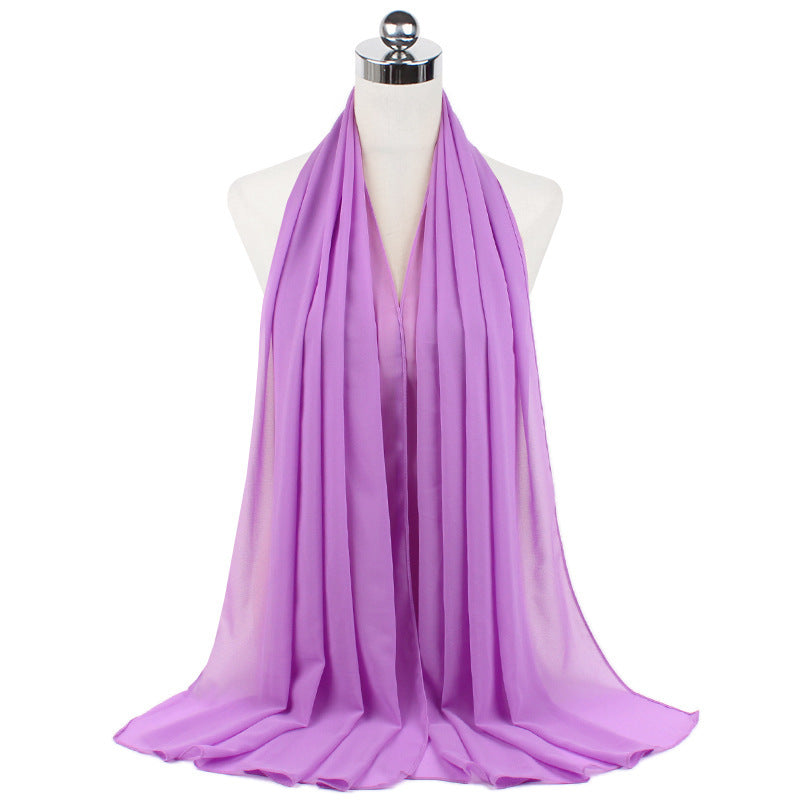 Monochrome Pearl Chiffon Hijab – Soft & Elegant