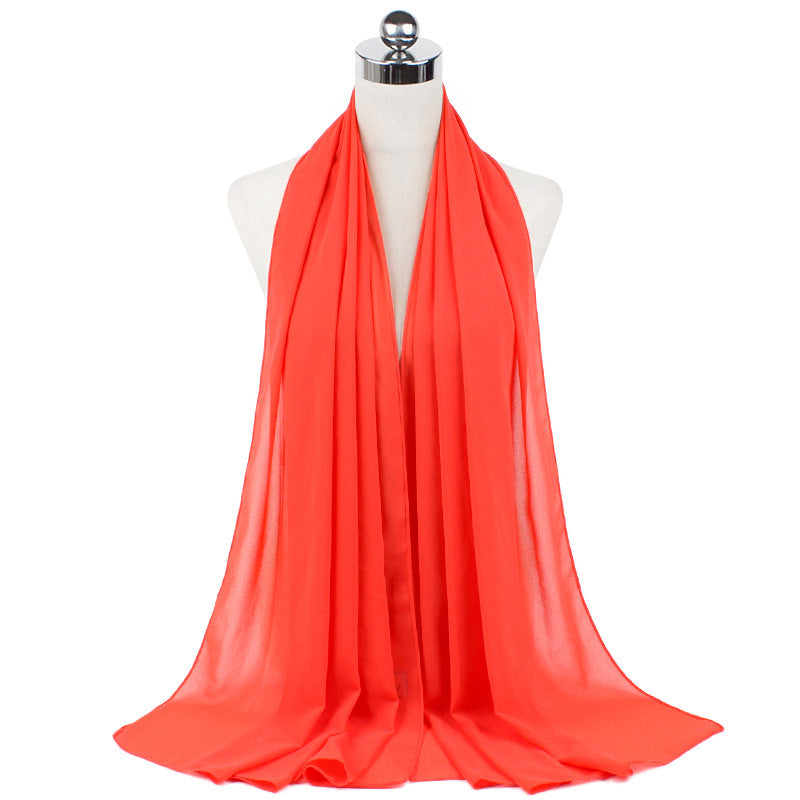 Monochrome Pearl Chiffon Hijab – Soft & Elegant