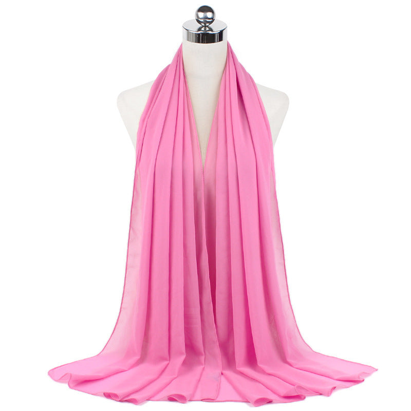 Monochrome Pearl Chiffon Hijab – Soft & Elegant