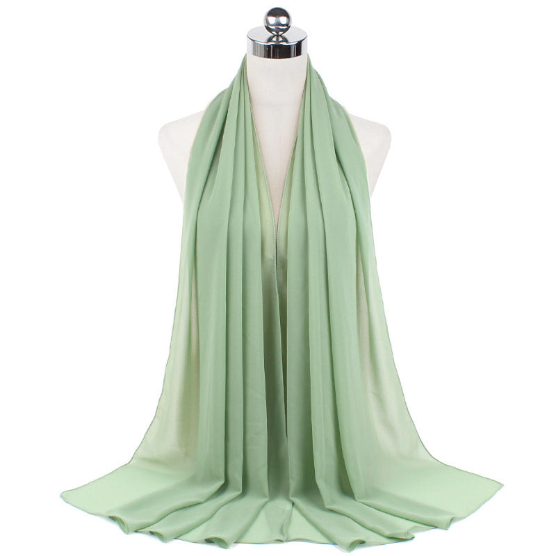 Monochrome Pearl Chiffon Hijab – Soft & Elegant