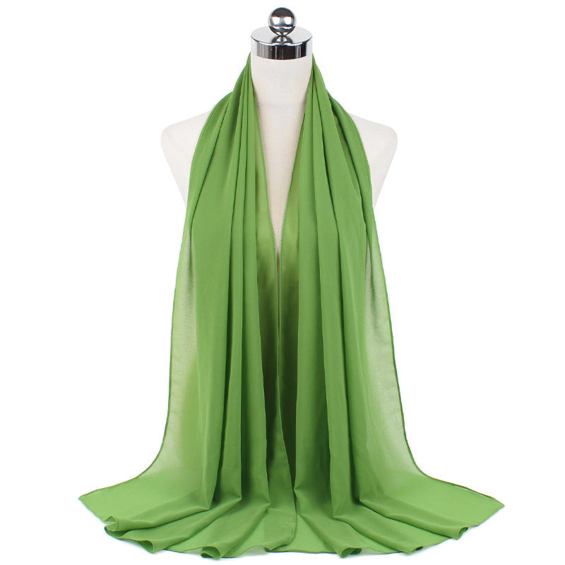 Monochrome Pearl Chiffon Hijab – Soft & Elegant