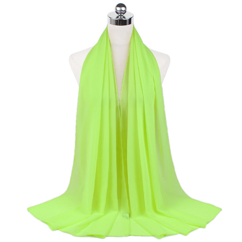 Monochrome Pearl Chiffon Hijab – Soft & Elegant