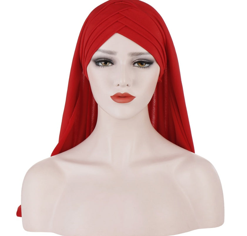 Muslim Lady Patch Hijab – Tie Dye & Curling Detail