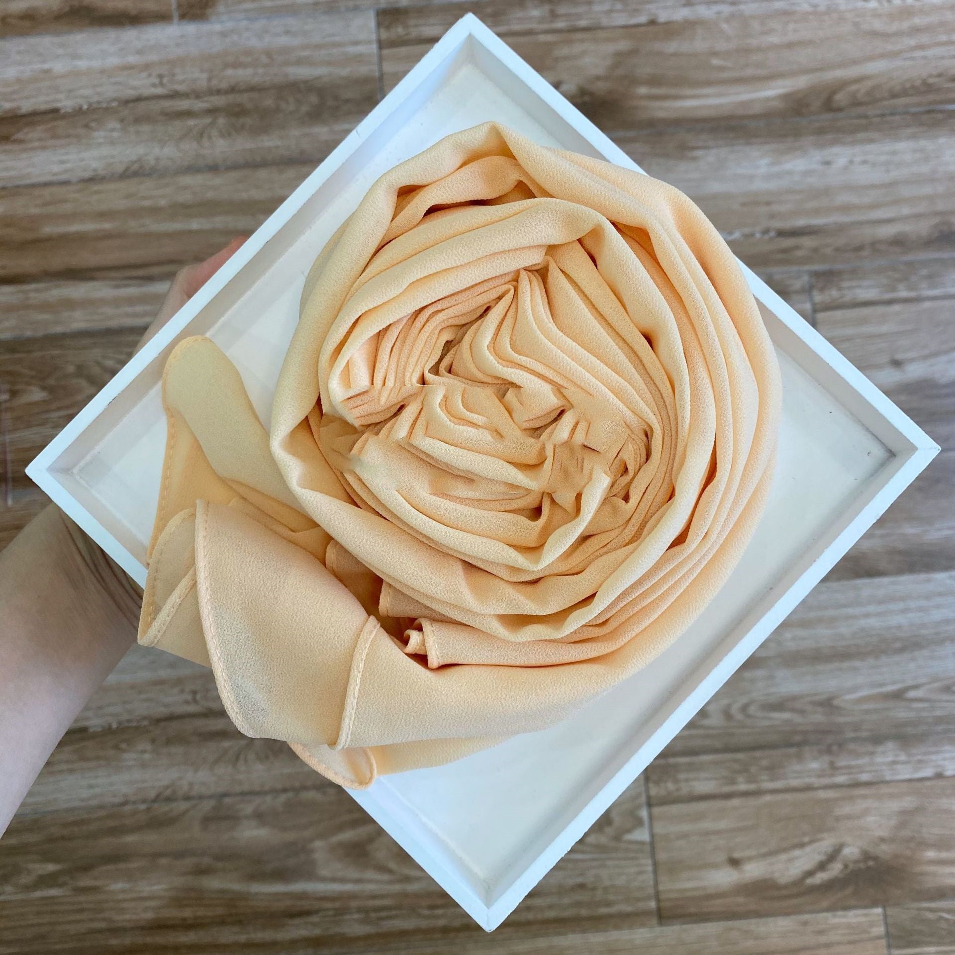 Women's Pearl Chiffon Hijab – Solid Color Scarf
