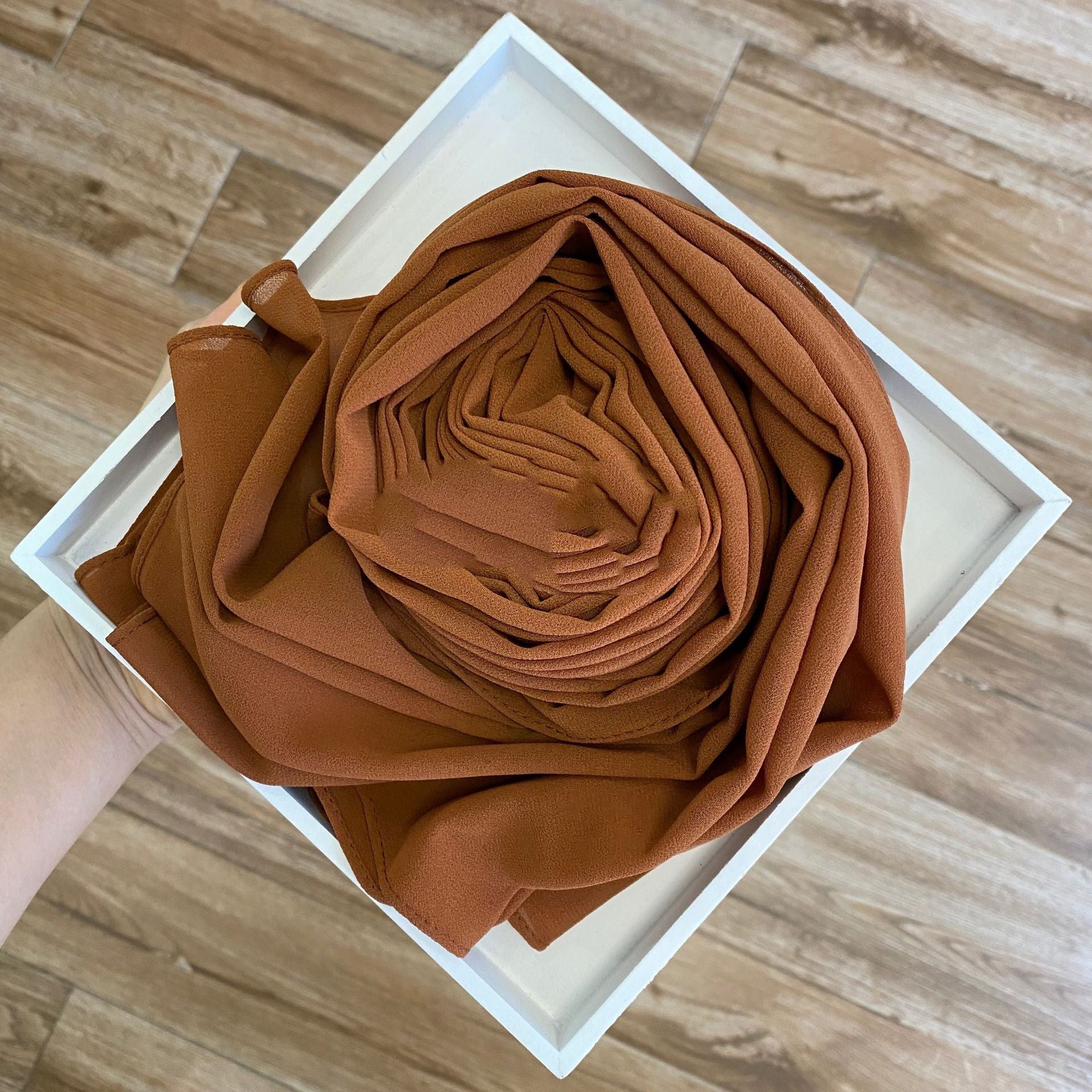 Women's Pearl Chiffon Hijab – Solid Color Scarf
