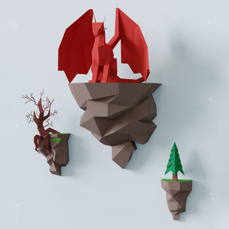 DIY Dragon Paper Wall Art