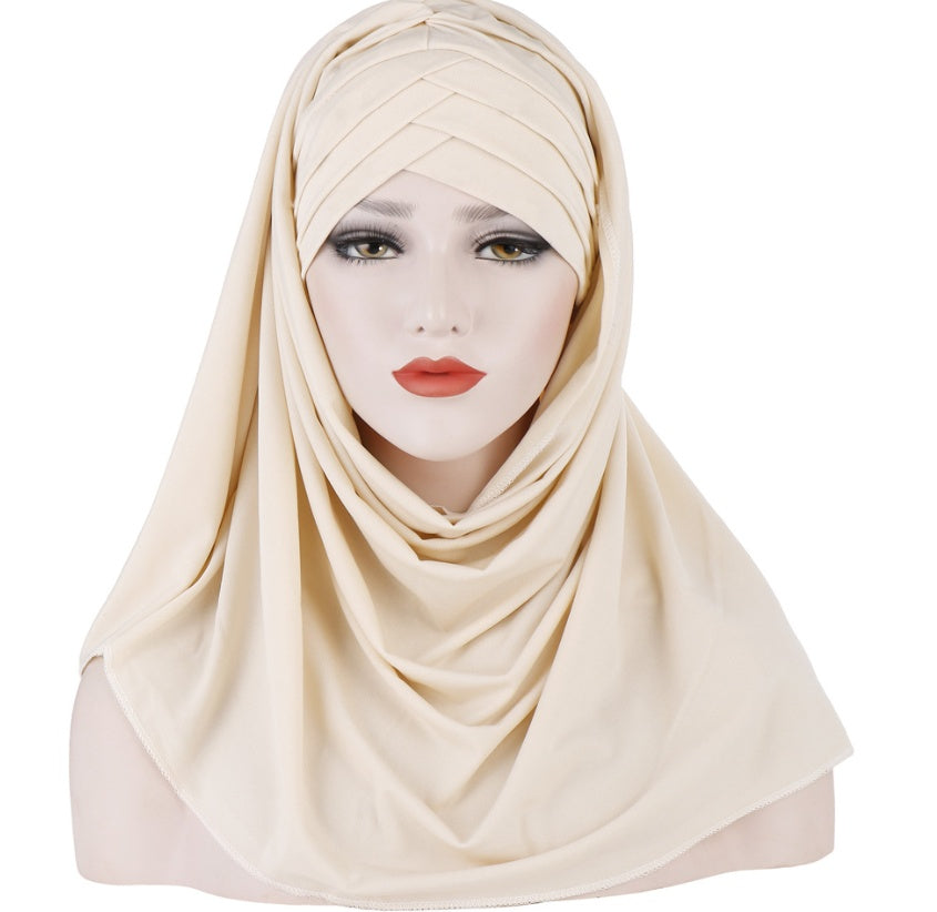 Muslim Lady Patch Hijab – Tie Dye & Curling Detail