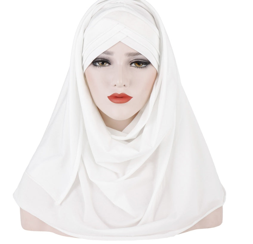 Muslim Lady Patch Hijab – Tie Dye & Curling Detail