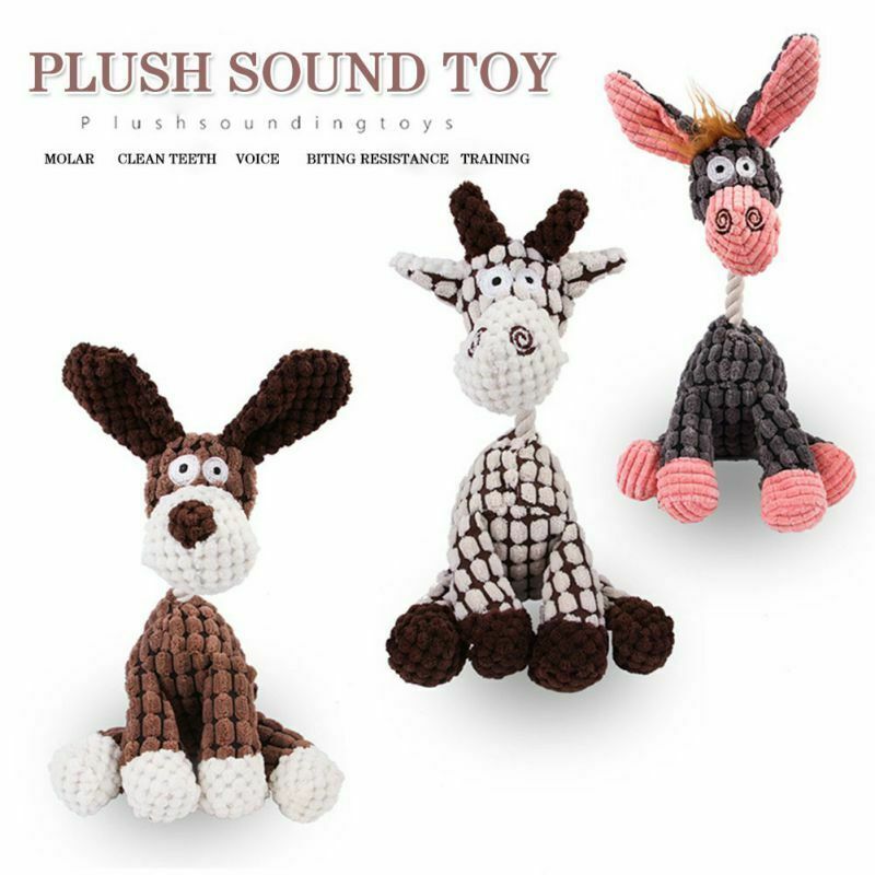 Dog Squeaky Plush Toy – Chew & Teeth Cleaning