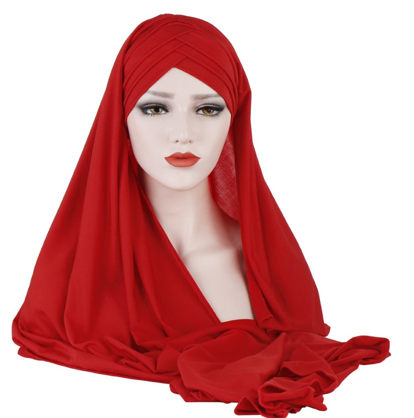 Muslim Lady Patch Hijab – Tie Dye & Curling Detail