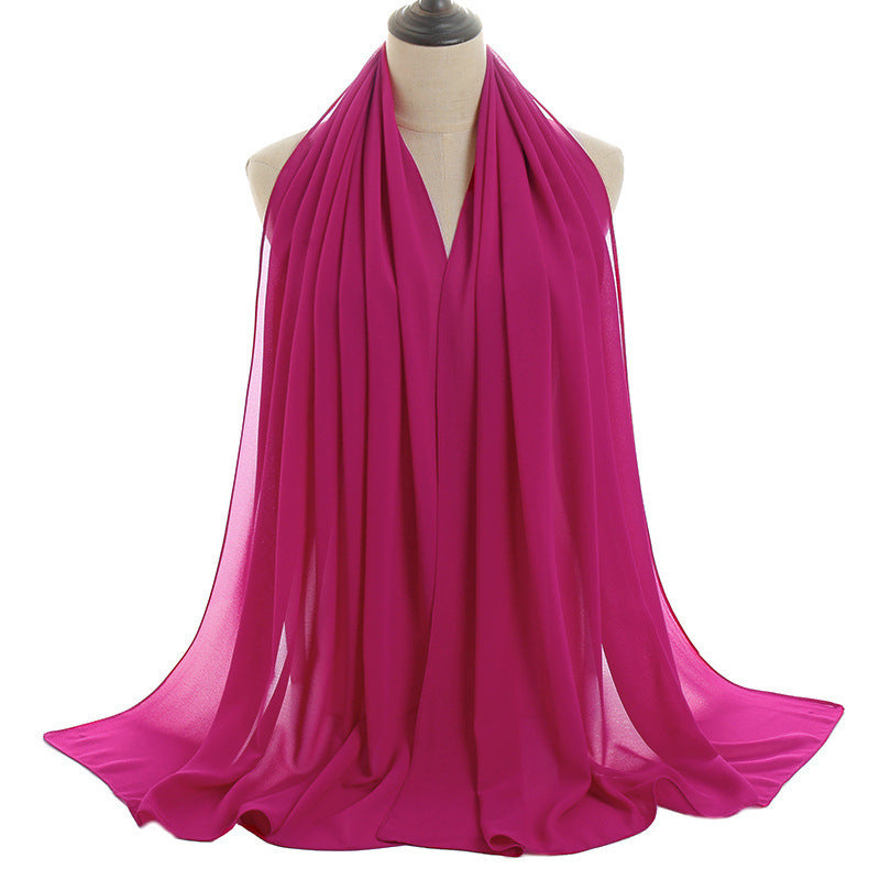 Monochrome Pearl Chiffon Hijab – Soft & Elegant