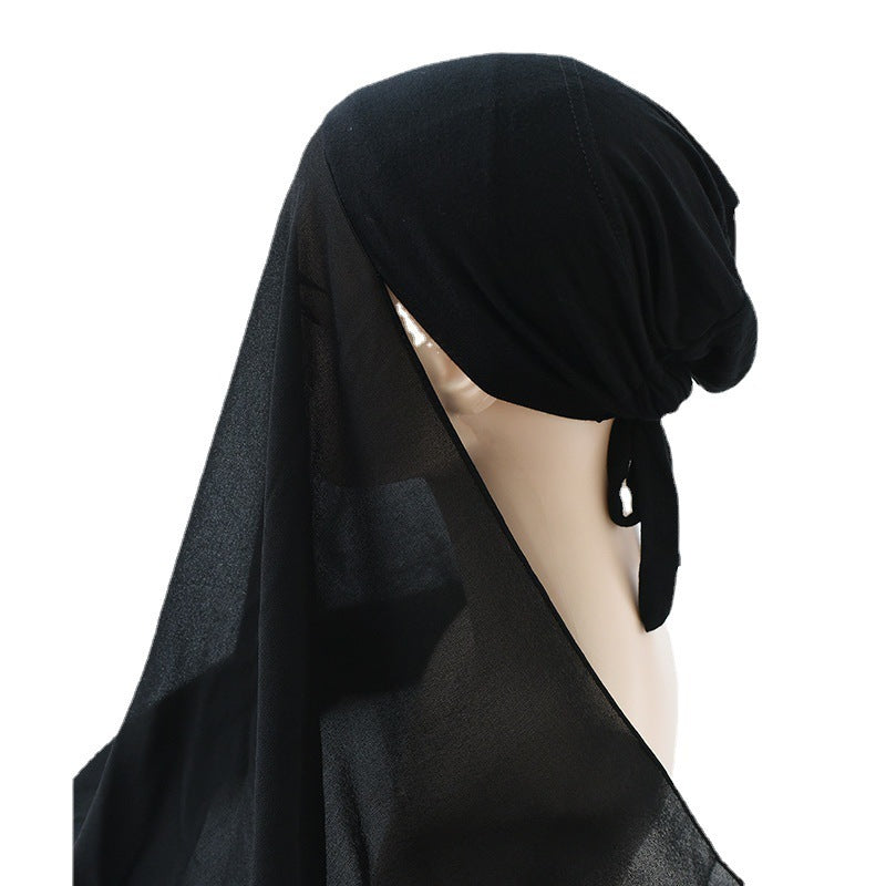 Adjustable Sunscreen Veil Hijab – Pearl Chiffon