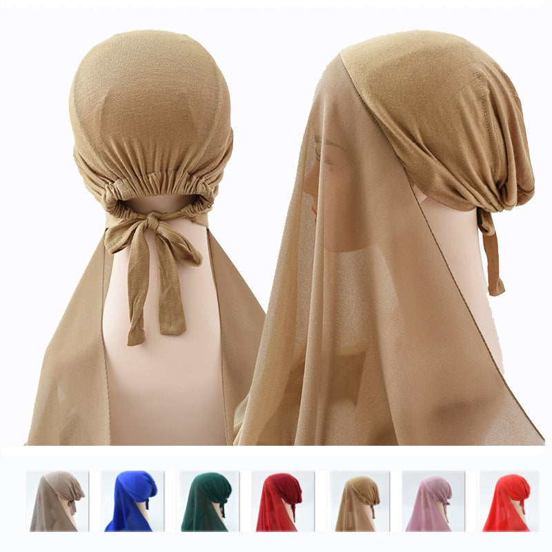 Adjustable Sunscreen Veil Hijab – Pearl Chiffon
