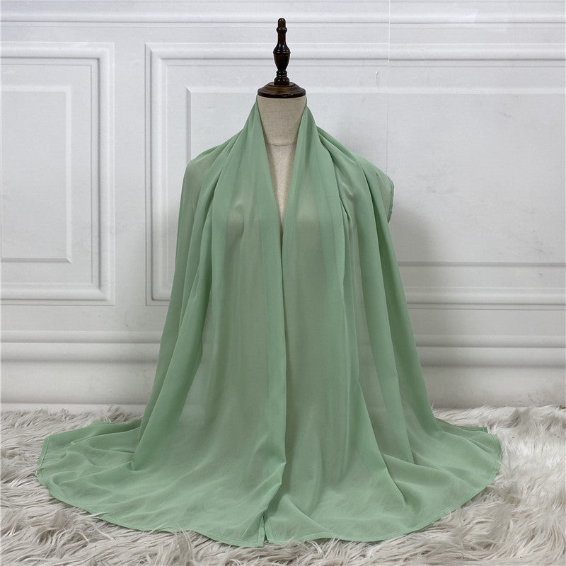 Women's Solid Color Chiffon Hijab – Soft & Elegant