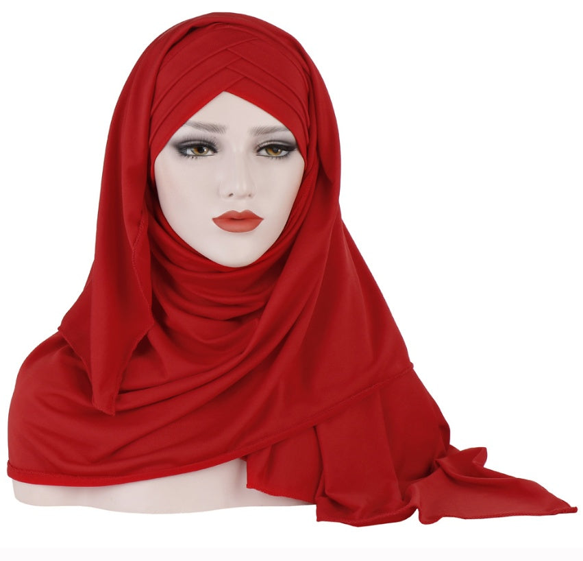 Muslim Lady Patch Hijab – Tie Dye & Curling Detail