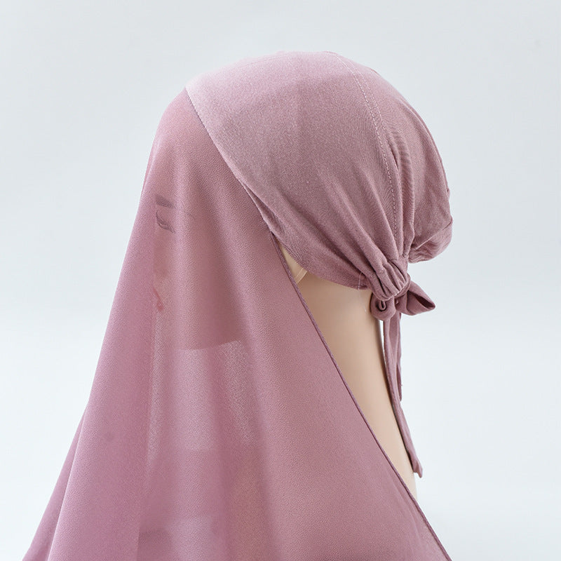 Adjustable Sunscreen Veil Hijab – Pearl Chiffon