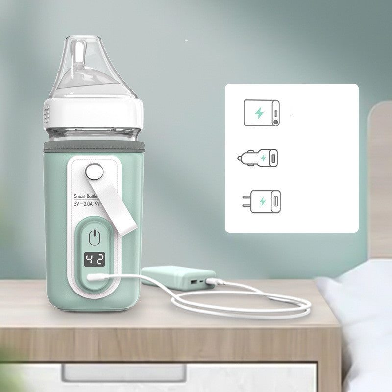 Portable Baby Bottle Warmer – USB Heating & Insulation Cover