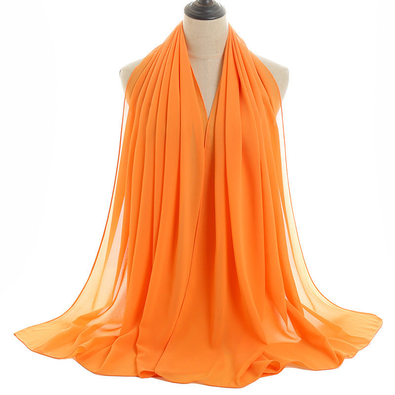 Monochrome Pearl Chiffon Hijab – Soft & Elegant