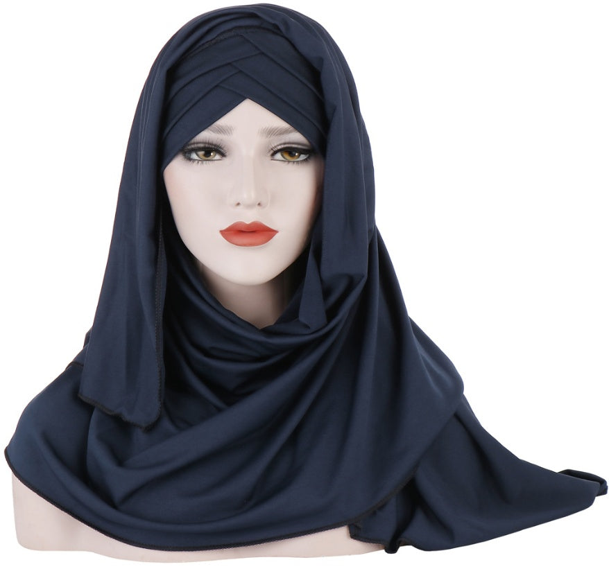 Muslim Lady Patch Hijab – Tie Dye & Curling Detail