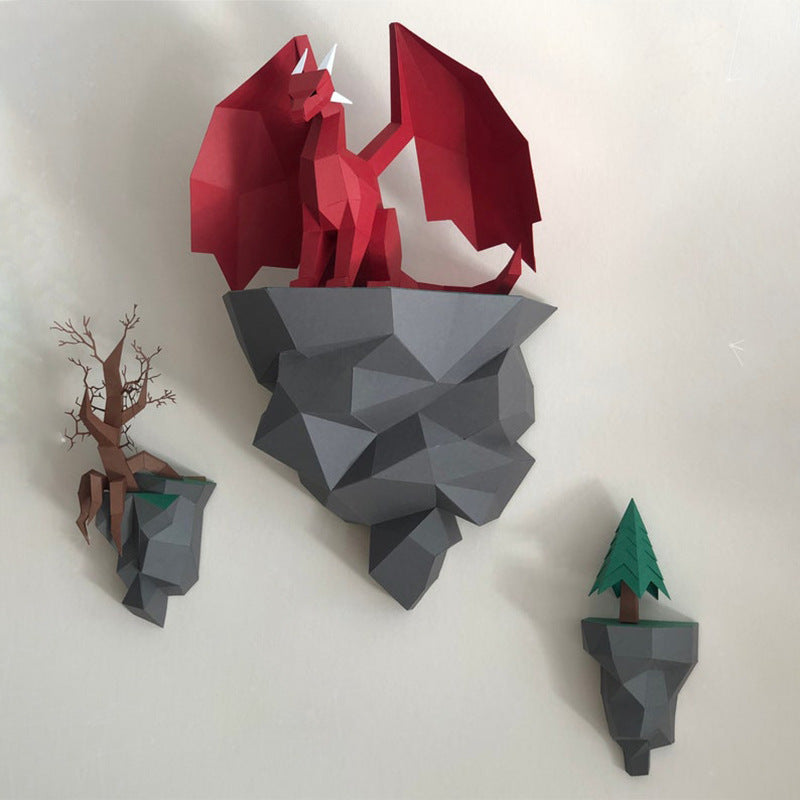DIY Dragon Paper Wall Art