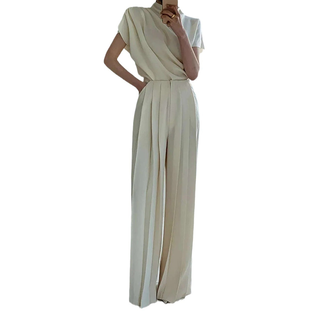 Women's High-Waist Loose Straight-Leg Pants