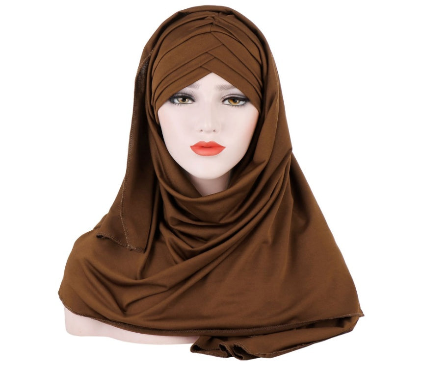 Muslim Lady Patch Hijab – Tie Dye & Curling Detail