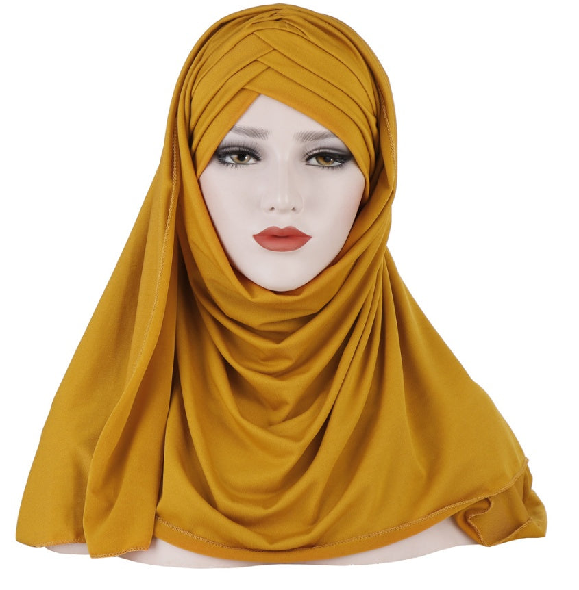 Muslim Lady Patch Hijab – Tie Dye & Curling Detail