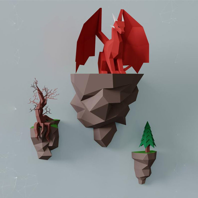DIY Dragon Paper Wall Art