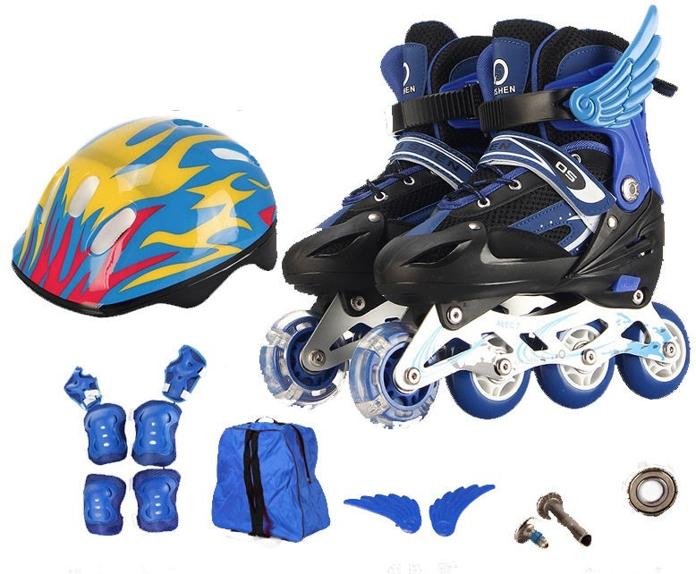 Adjustable PU Children’s Skates with Full Protective Set