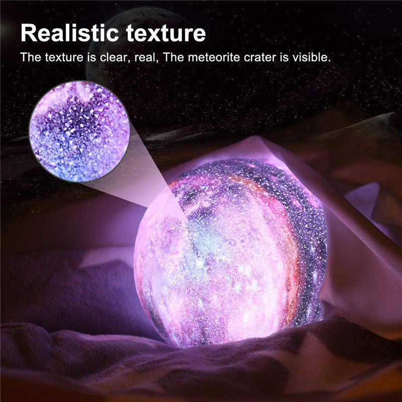 3D Starry Sky Moon Lamp with 16 Colors & Remote Control
