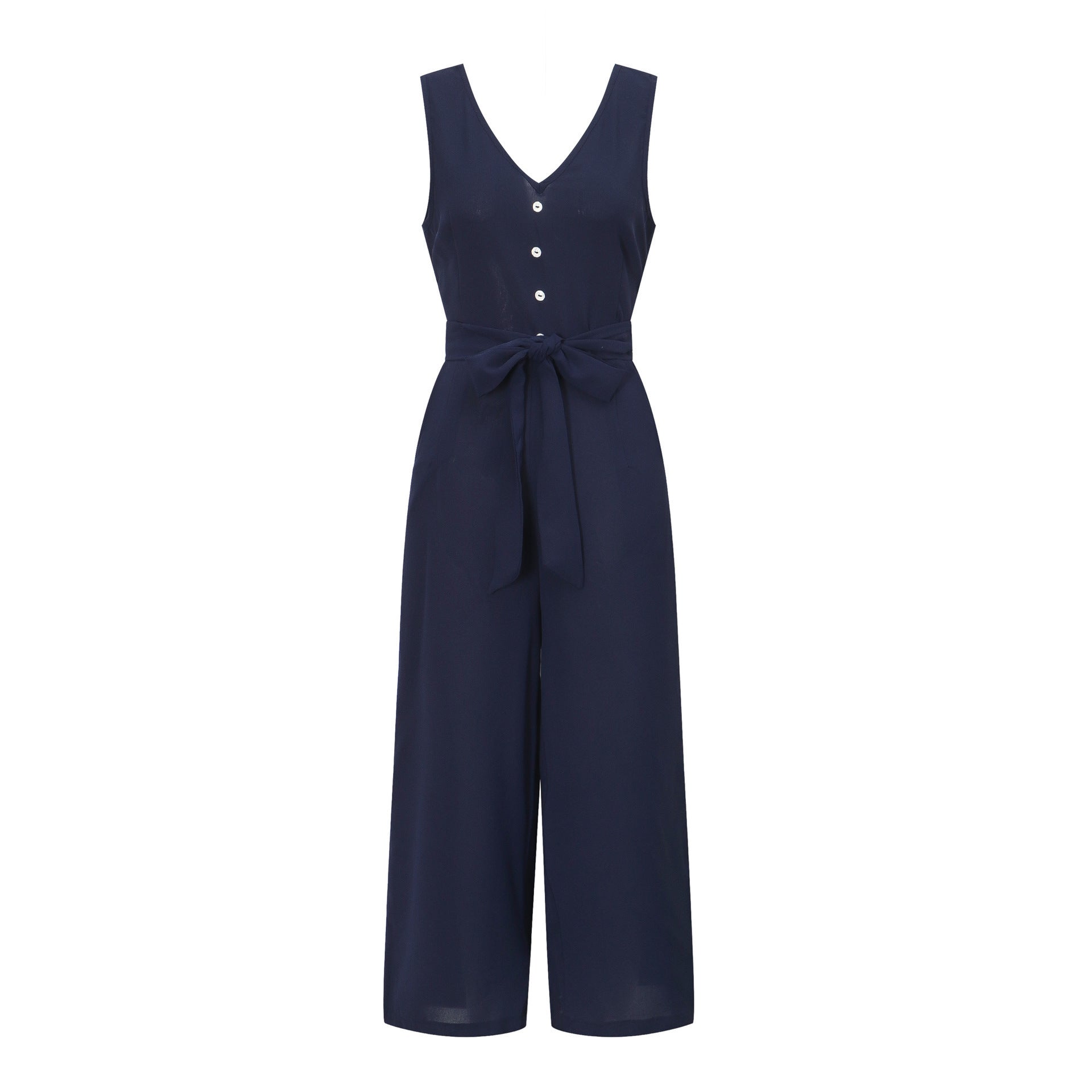 Tyra Jumpsuit – Black Chiffon One-Piece