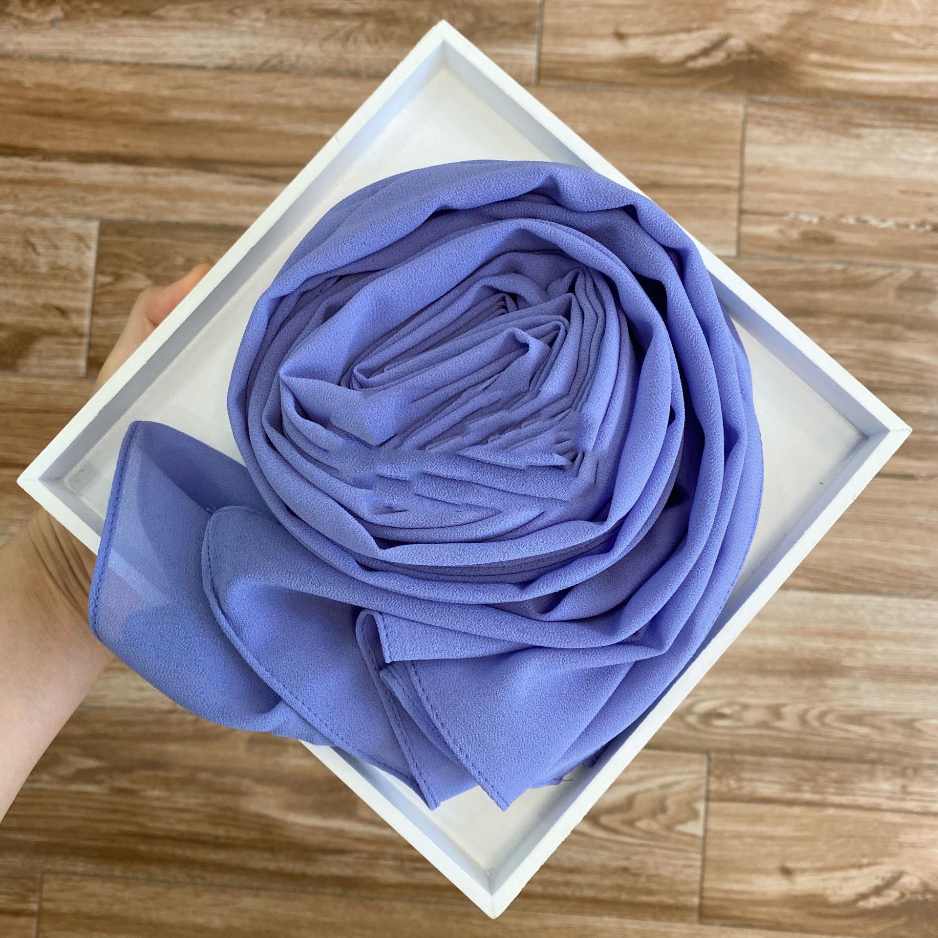 Women's Pearl Chiffon Hijab – Solid Color Scarf