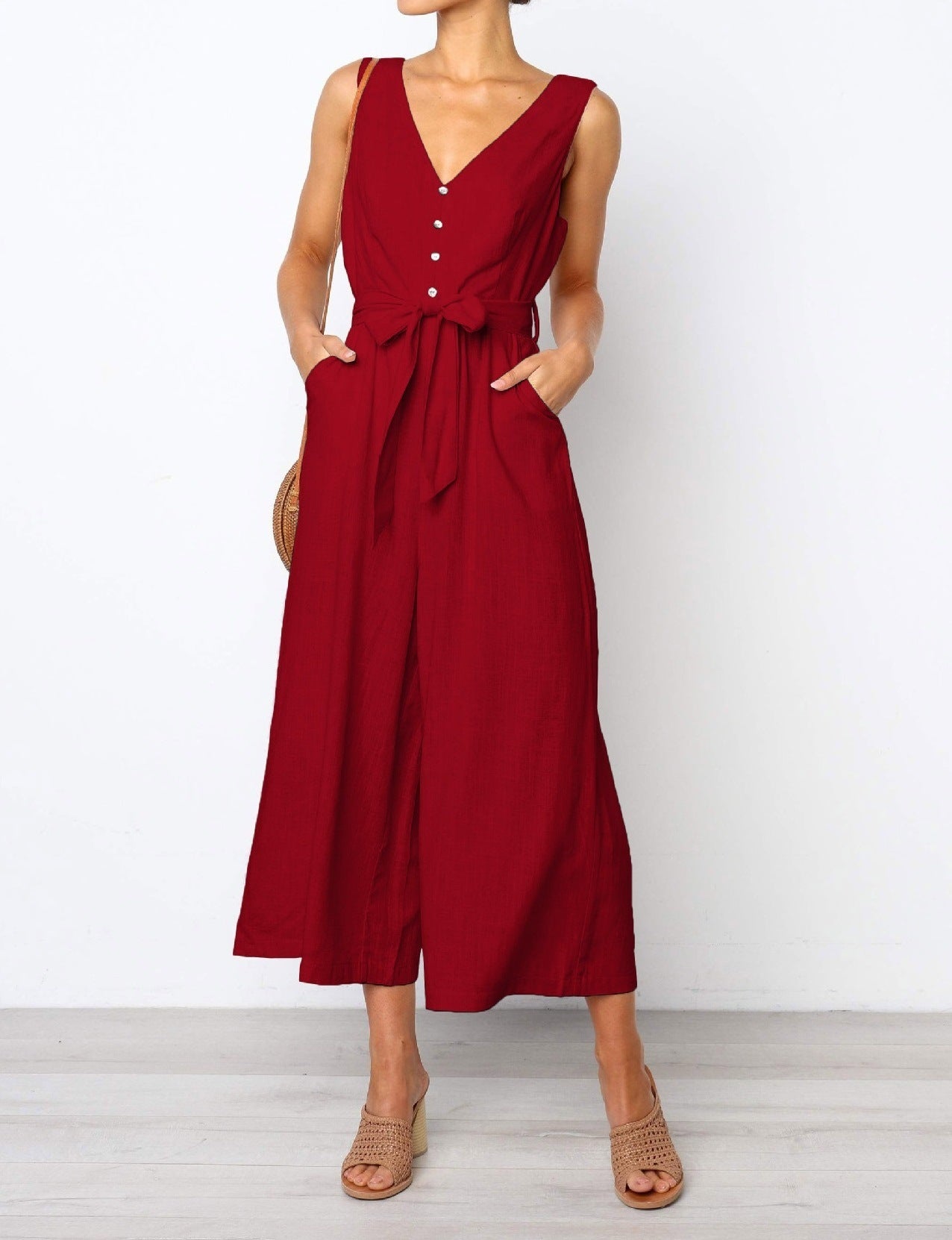 Tyra Jumpsuit – Black Chiffon One-Piece