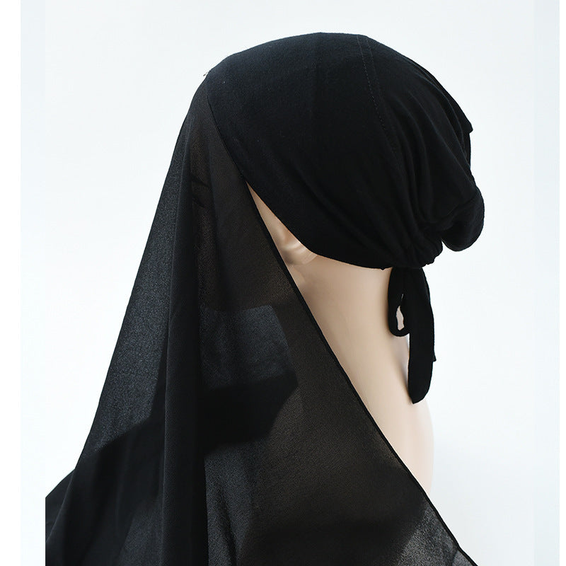 Adjustable Sunscreen Veil Hijab – Pearl Chiffon