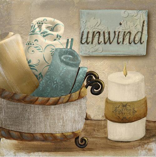 Modern Retro Bathroom Canvas Art