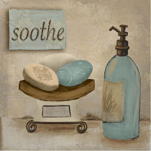 Modern Retro Bathroom Canvas Art