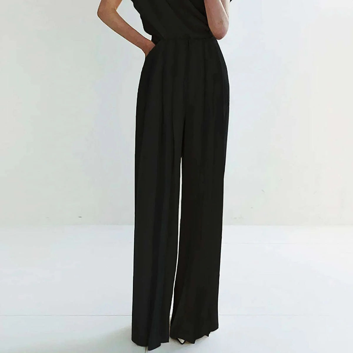 Women's High-Waist Loose Straight-Leg Pants