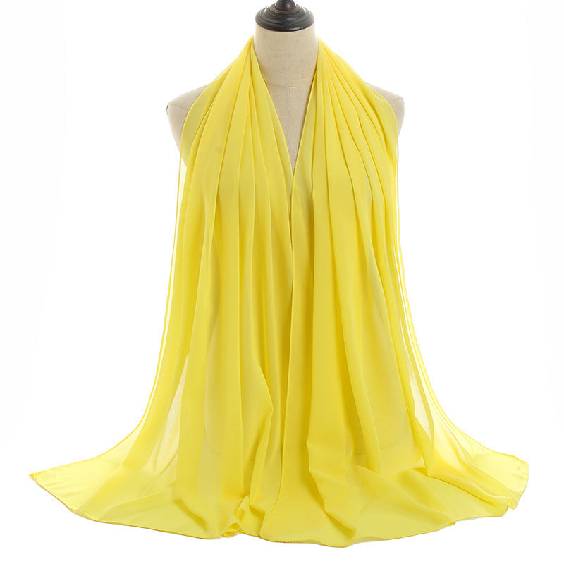 Monochrome Pearl Chiffon Hijab – Soft & Elegant