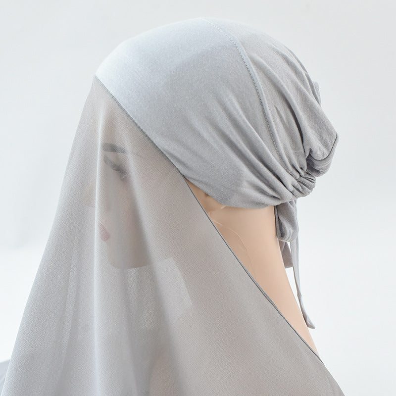 Adjustable Sunscreen Veil Hijab – Pearl Chiffon